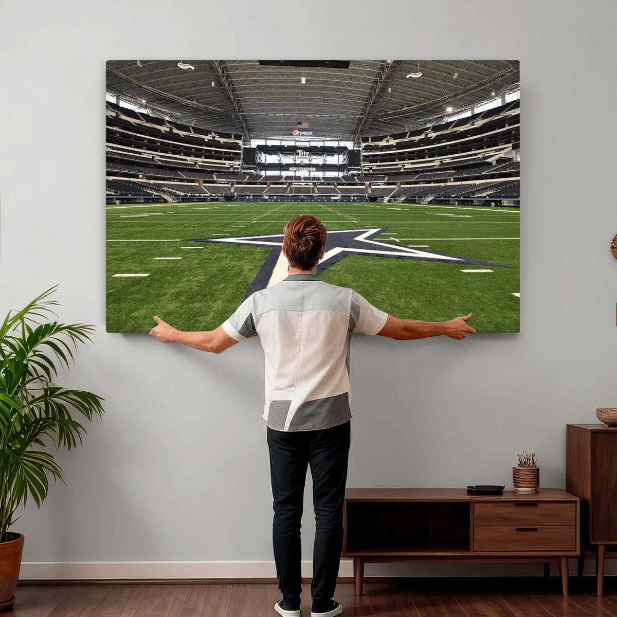 14834-MGV-CV-36X24 - Dallas Cowboys Football Team Print - Arlington AT&T Stadium