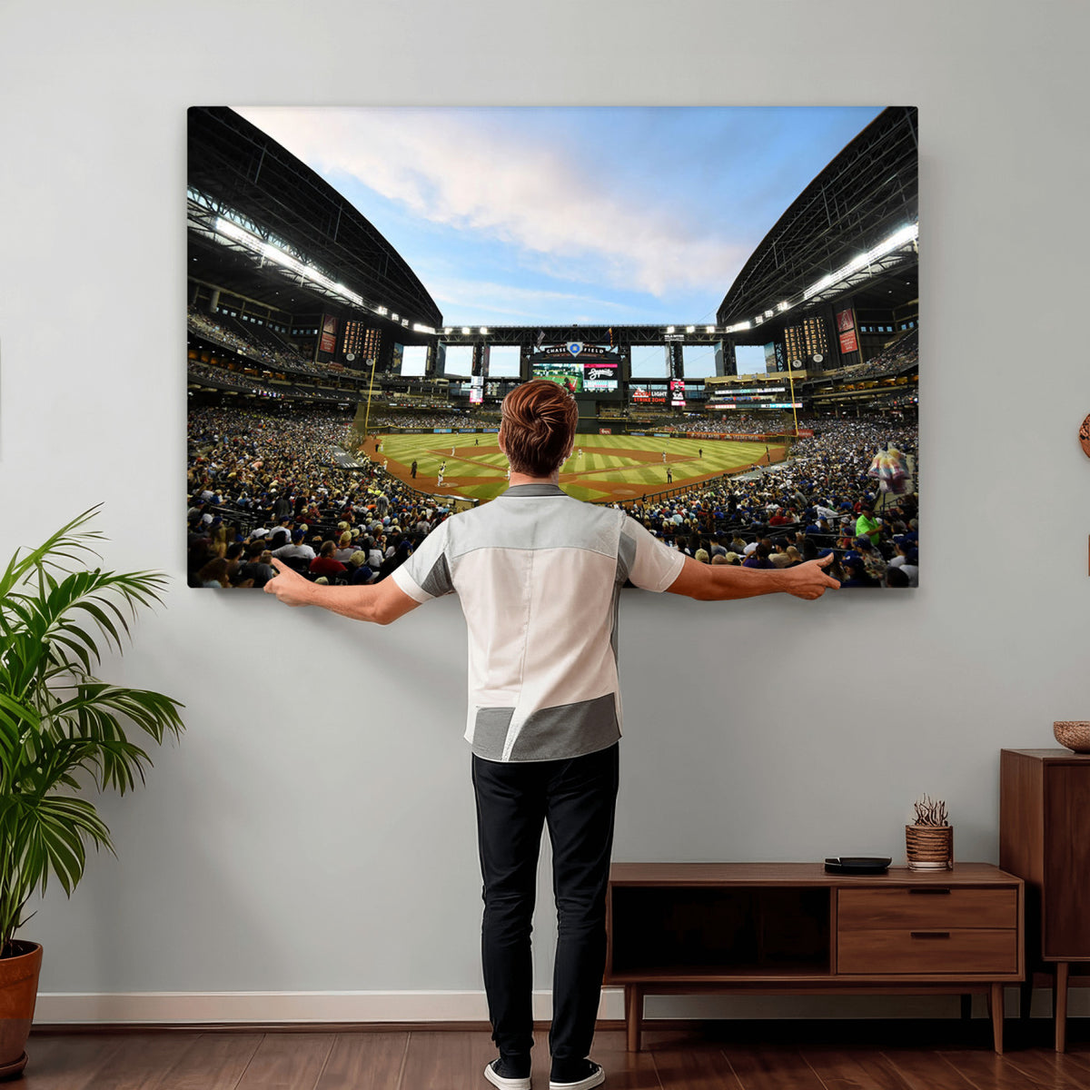 92672-MGV-CV-36X24 - Arizona Diamondbacks Team Print - Phoenix Chase Field