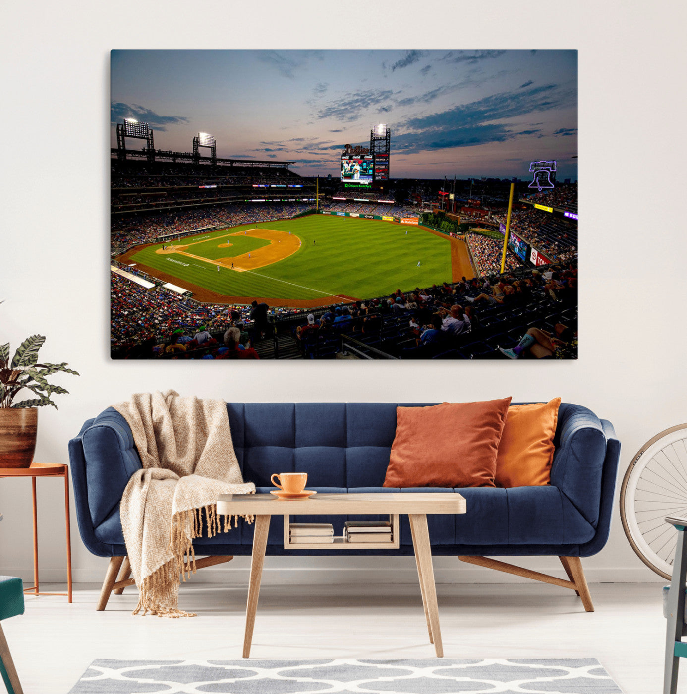 17415-MGV-CV-36X24-Philadelphia Phillies Baseball Team Print - Citizens Bank Park Stadium Wall Art Canvas Print