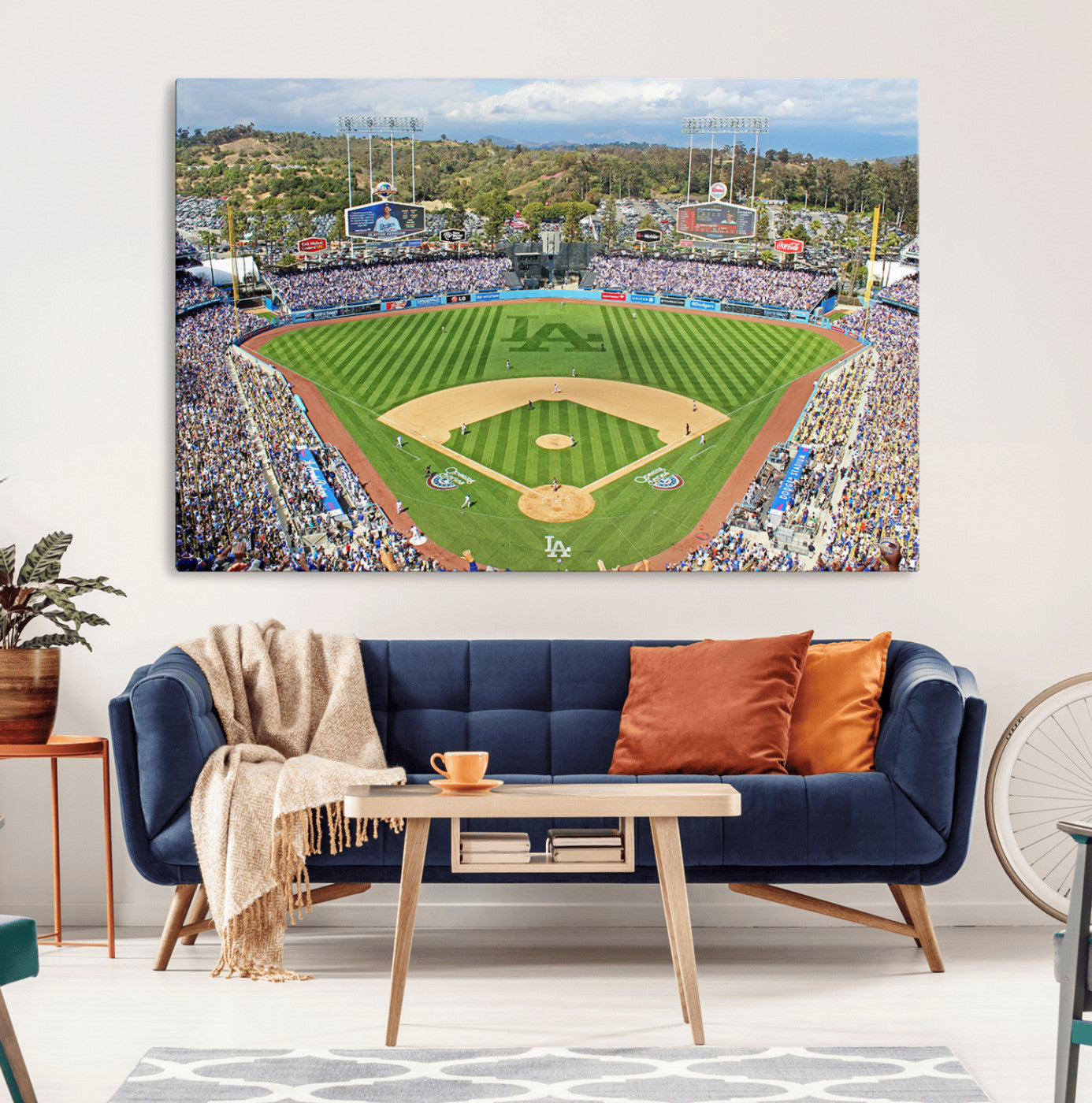34760-MGV-CV-36X24-Citi Field Wall Art Print | 3-Panel New York Mets Baseball Stadium Canvas Print | Framed Sports