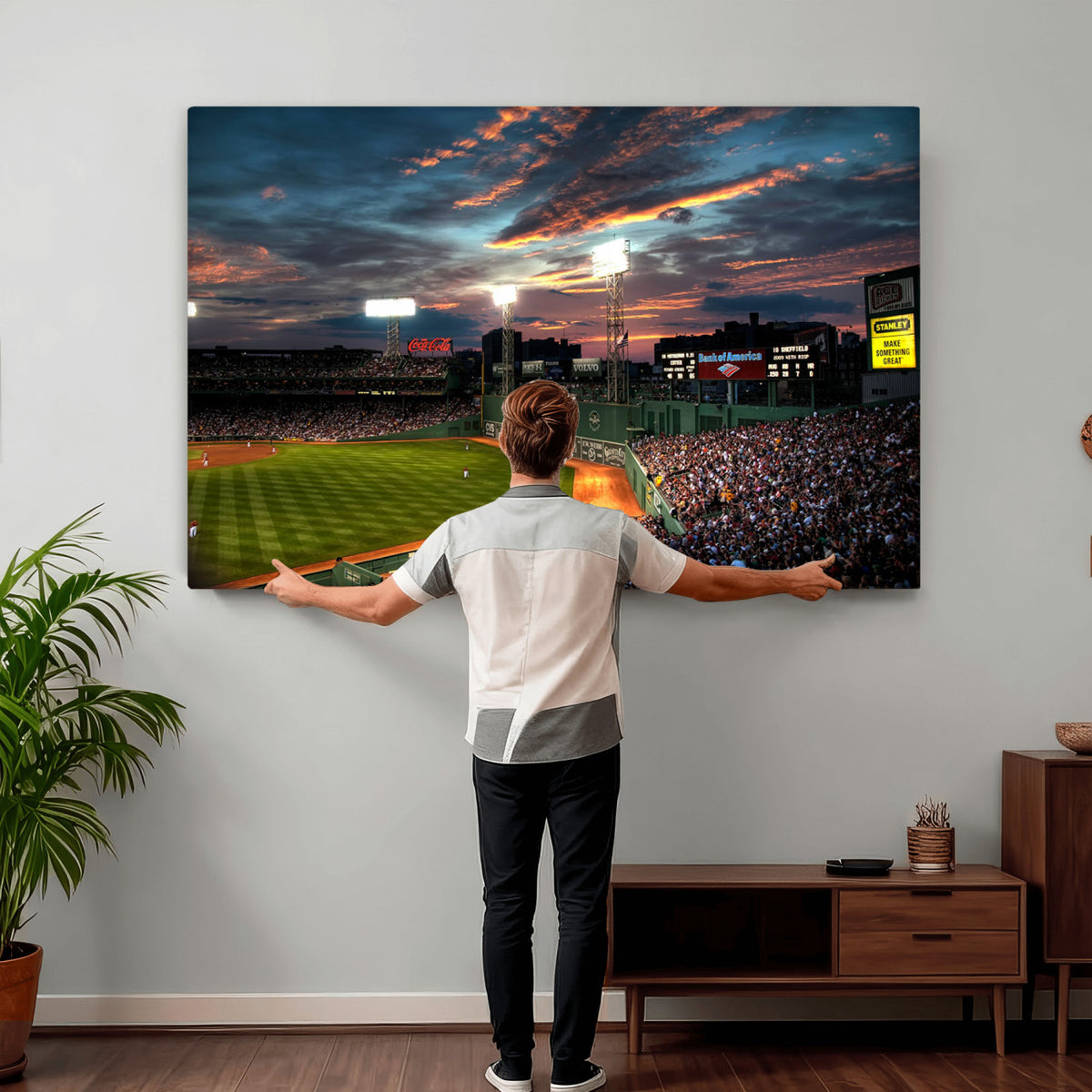 66781-MGV-CV-36X24 - Fenway Park Boston Massachusetts Stadium Wall Art Canvas Print
