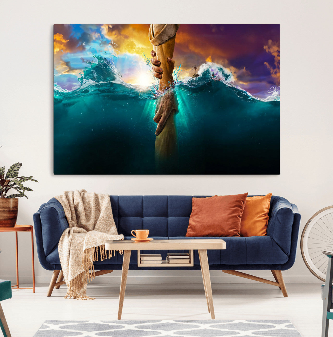 52403-MGV-CV-36X24-God Hand Wall Art Canvas Print