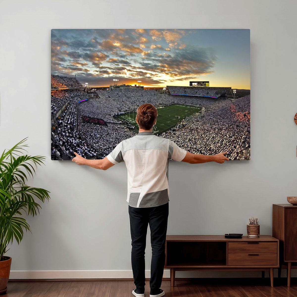 38807-MGV-CV-36X24 - Beaver Stadium Wall Art, Penn State Stadium Wall Art | Penn State Nittany Lions Football