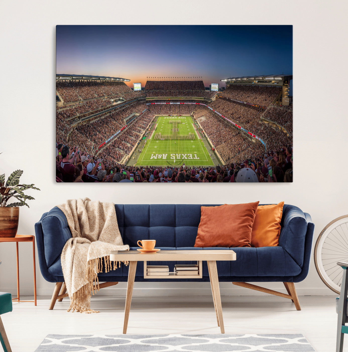 MGV-CV-36X24 - Kyle Field Wall Art Print | Large Texas A&M Aggies Football Canvas Print for Sports Enthusiasts | Framed, Ready-to-Hang Stadium Decor