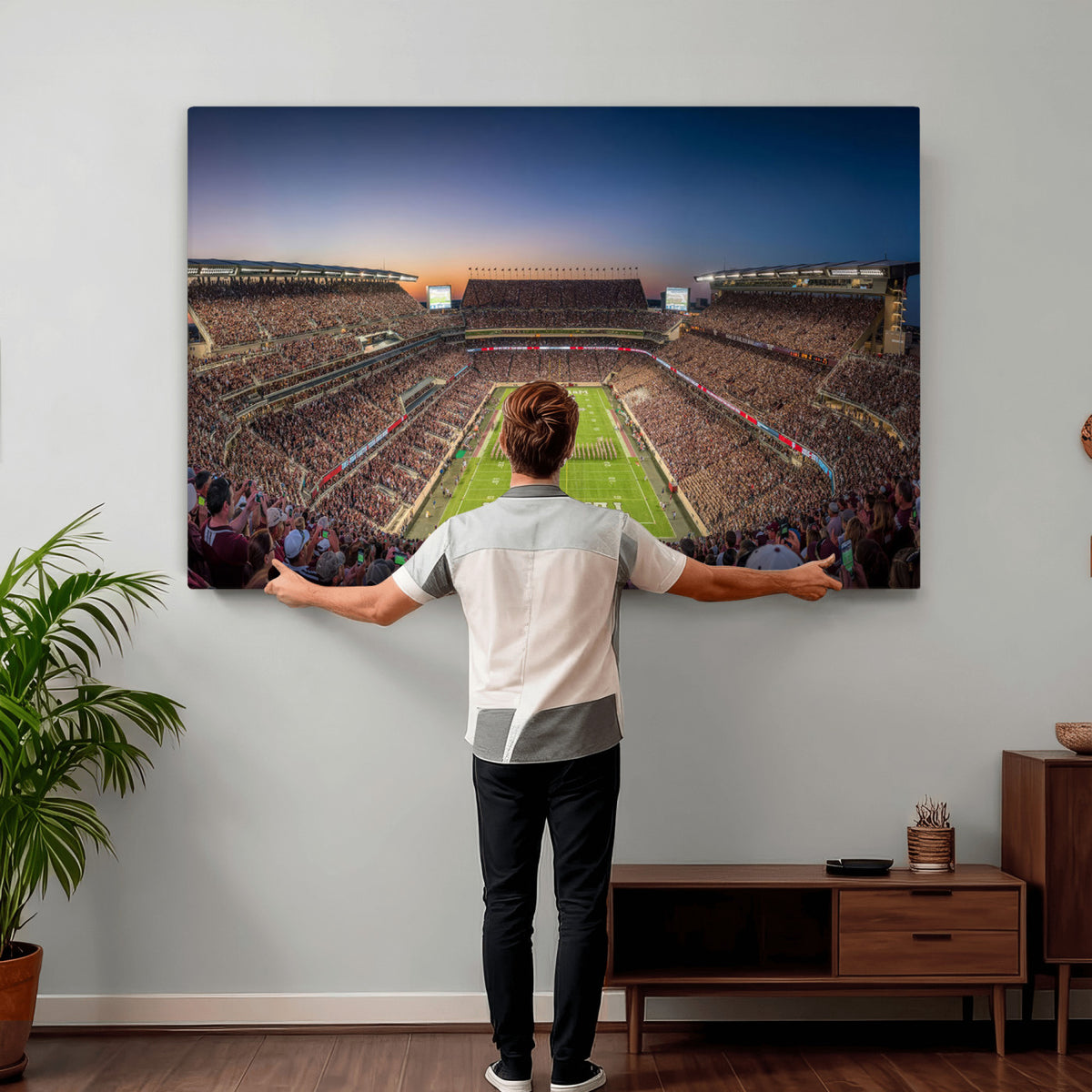 17421-MGV-CV-36X24 - Kyle Field Wall Art Print | Large Texas A&M Aggies Football Canvas Print for Sports Enthusiasts |