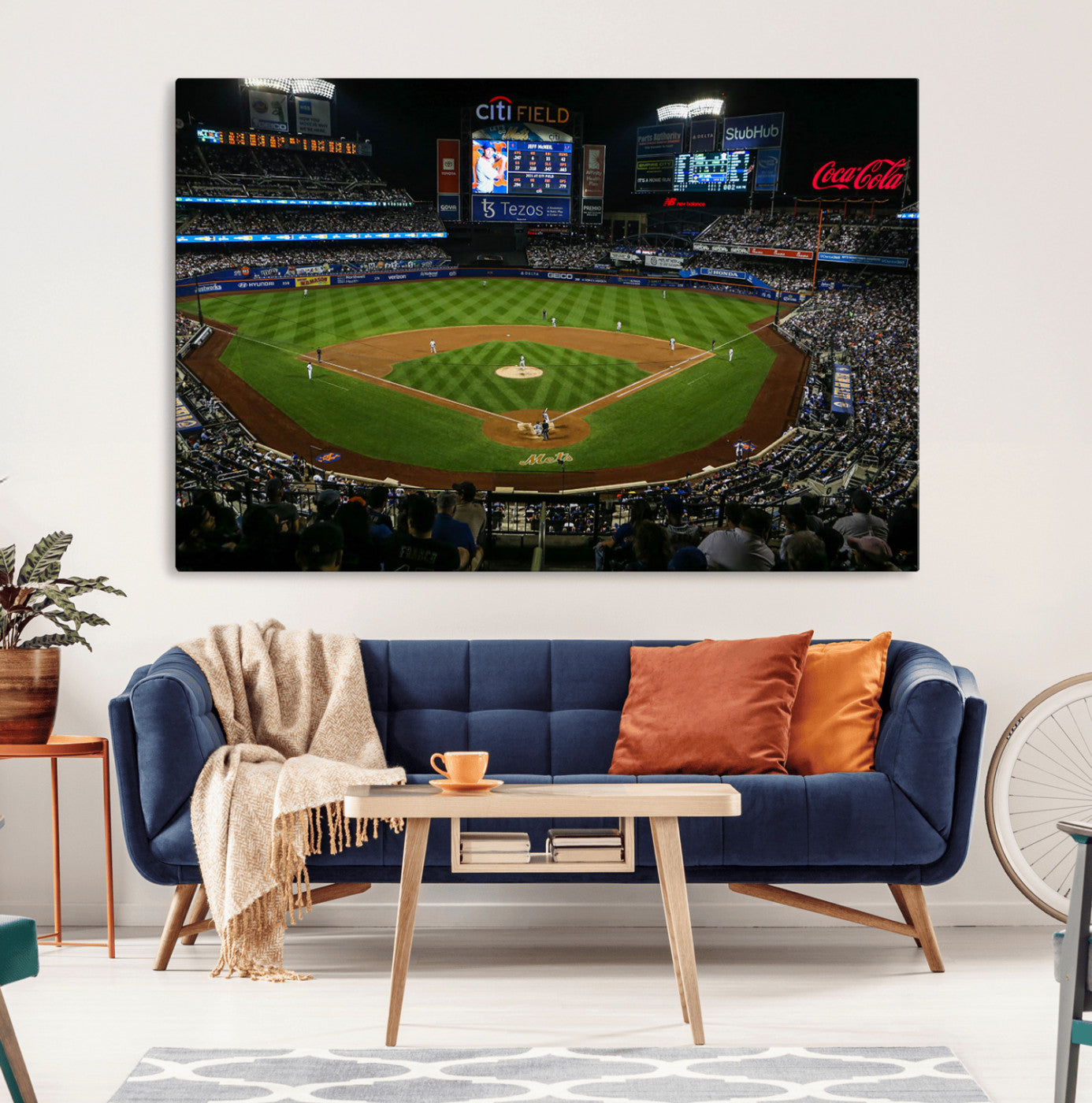 83979-MGV-CV-36X24-Oakland Athletics Baseball Print - RingCentral Coliseum Stadium Wall Art Canvas Print
