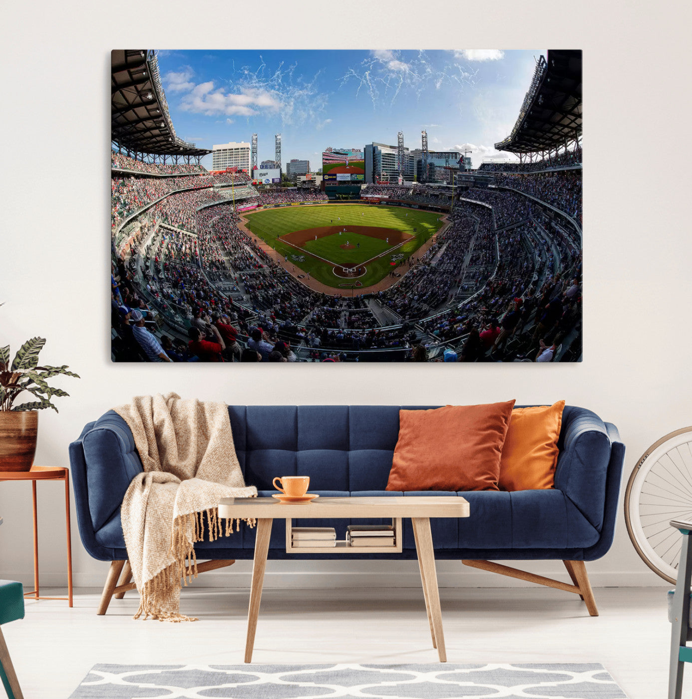 78608-MGV-CV-36X24-Truist Park Stadium Canvas Wall Art - Atlanta Braves Game Day Exclusive Decor