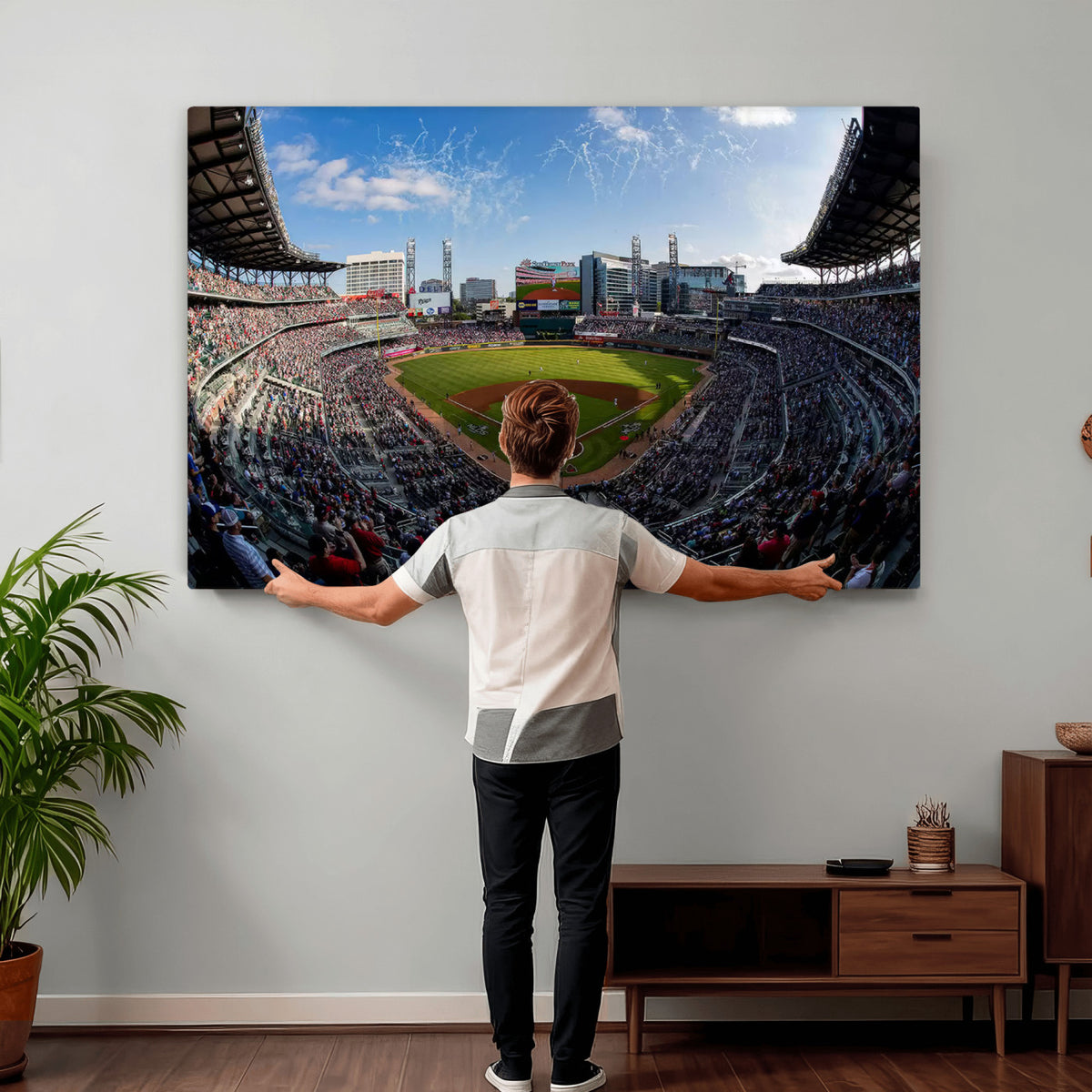 78608-MGV-CV-36X24 - Truist Park Stadium Canvas Wall Art, Atlanta Braves Game Day Decor
