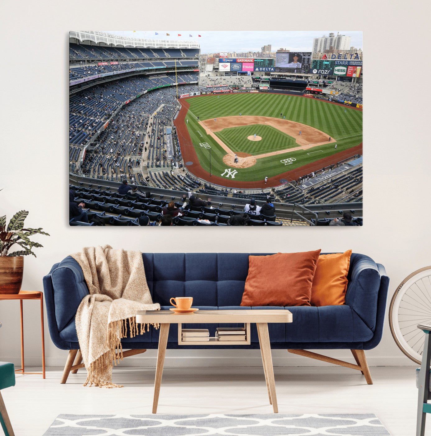 MGV-CV-36X24 - New York Yankees Baseball Team Print - Yankee Stadium Wall Art Canvas Print