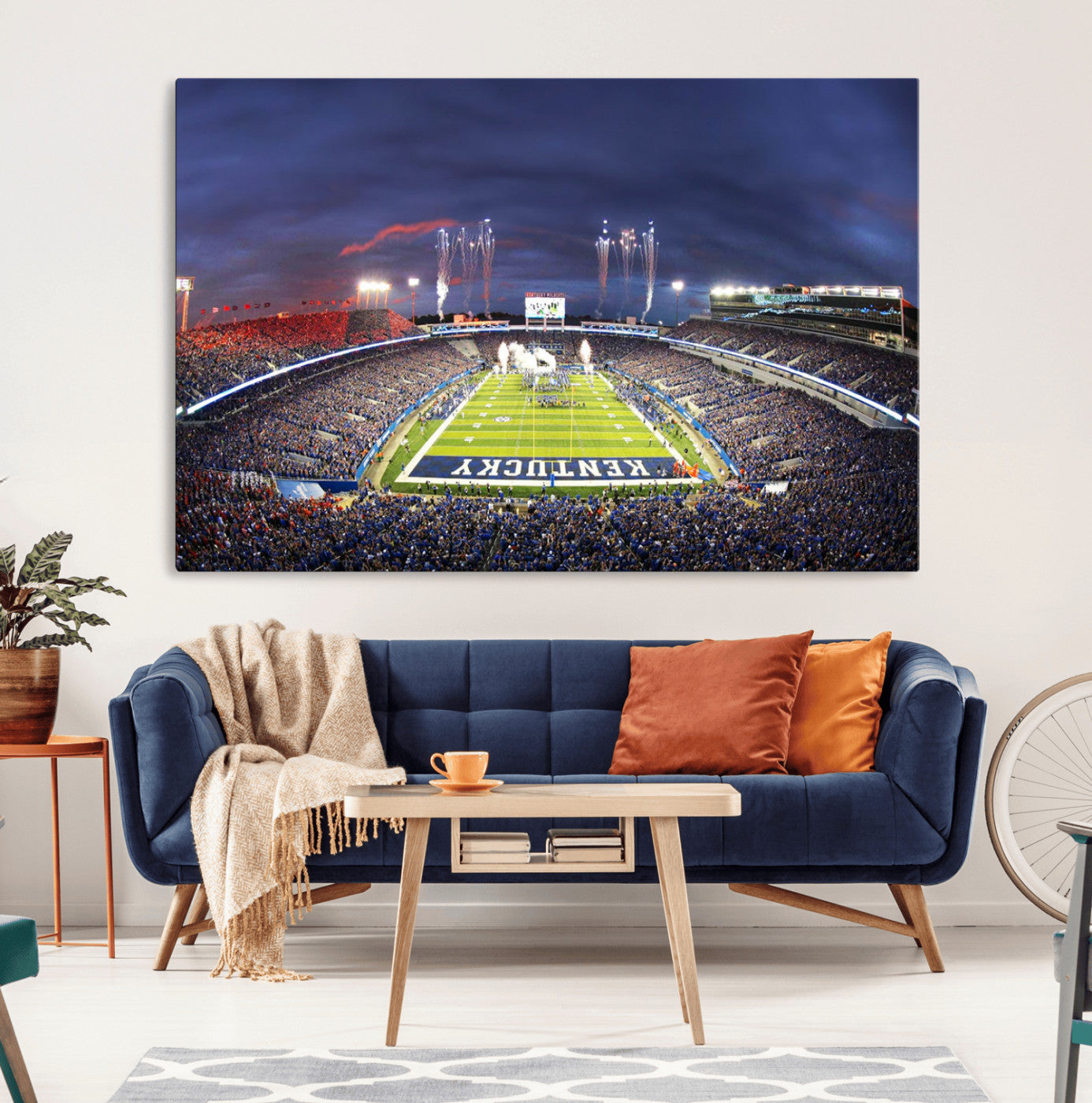 26008-MGV-CV-36X24-Kroger Field Canvas Wall Art - Kentucky Stadium Wall Art Print - Sunset Football Stadium Wall Decor