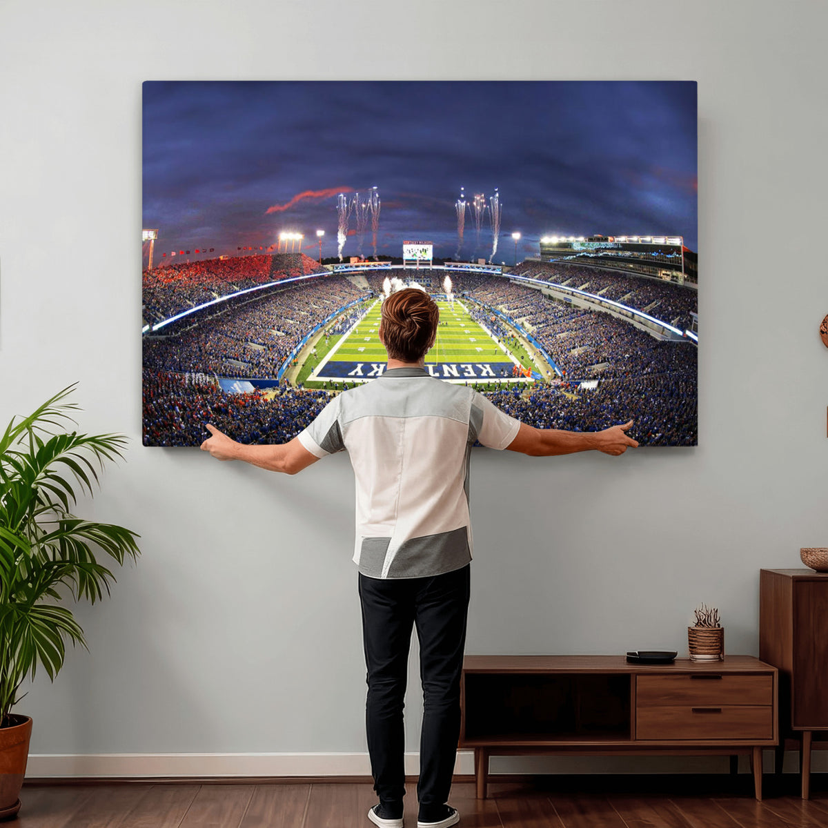 26008-MGV-CV-36X24 - Kroger Field Canvas Wall Art, Kentucky Stadium Wall Art