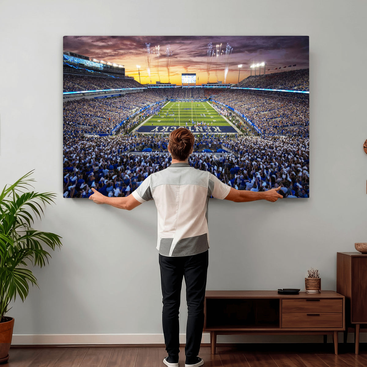78524-MGV-CV-36X24 - Kroger Field Wall Art Print, Kentucky Stadium Wall Art