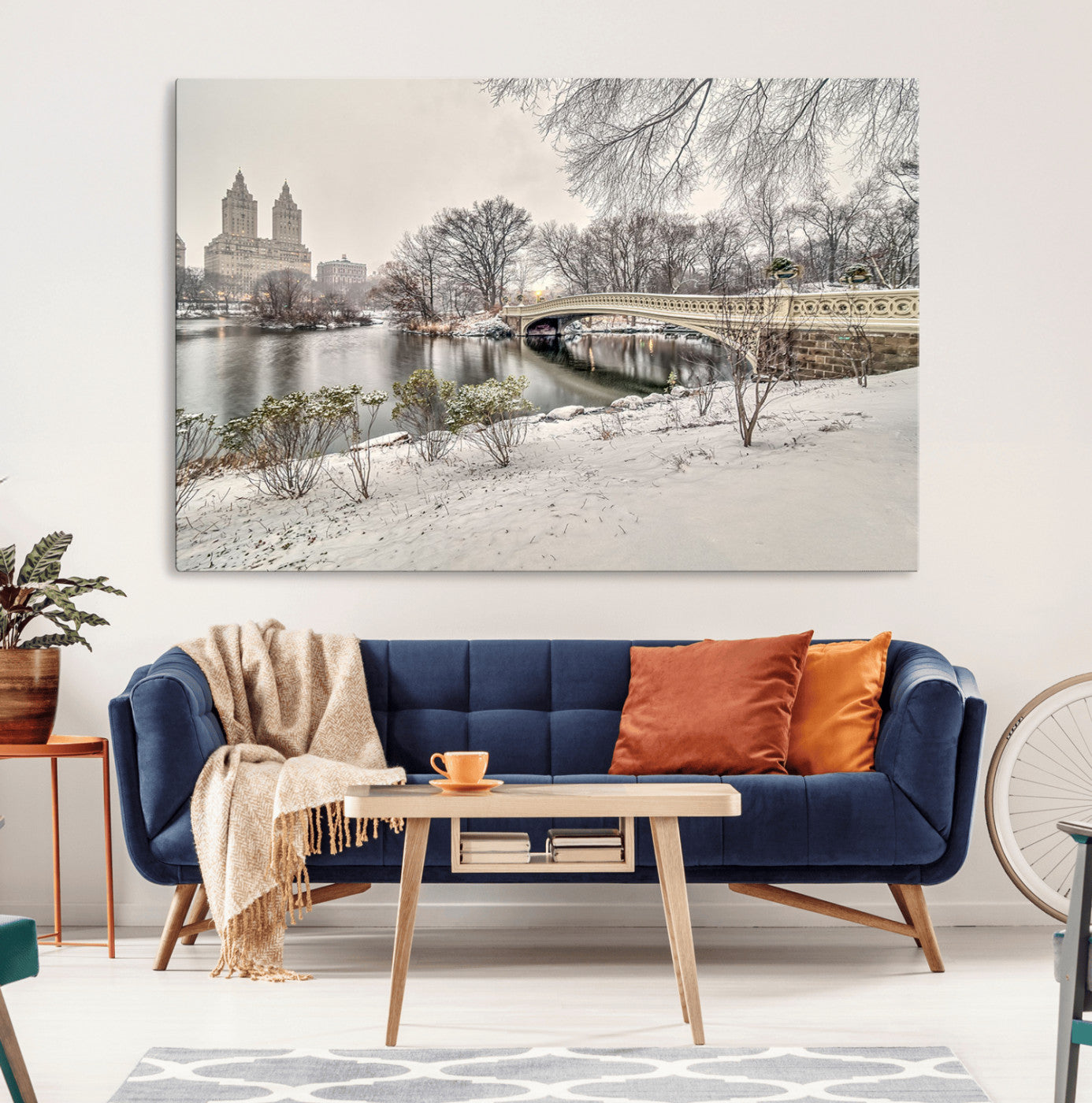 -The Bow Bridge in Central Park Canvas, The Bow Bridge Canvas Print