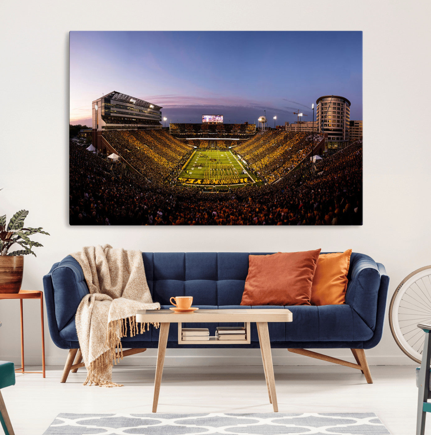 82557-MGV-CV-36X24-Iowa Hawkeyes Kinnick Stadium Wall Art Canvas Print, Framed Iowa Hawkeyes Kinnick Stadium Canvas