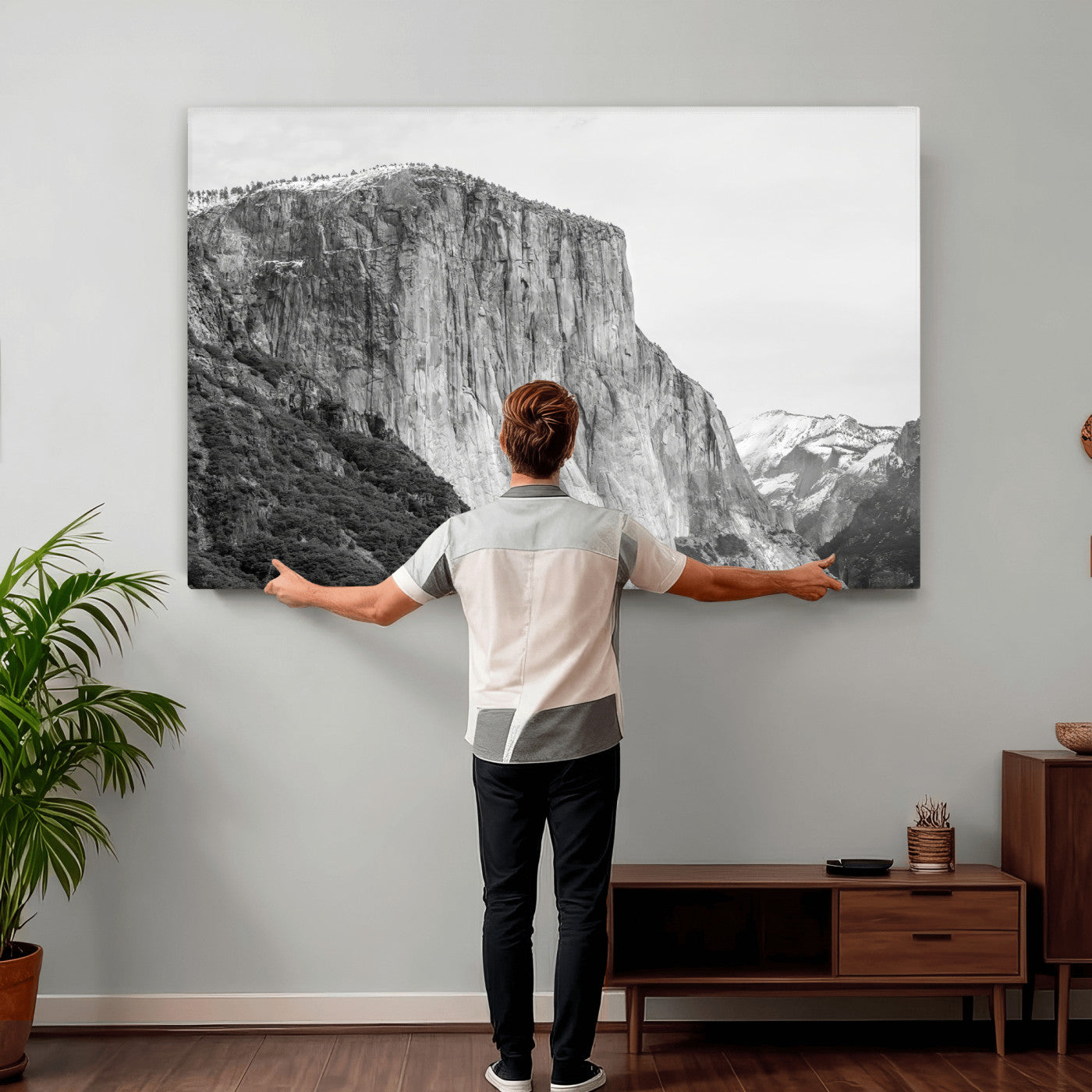 39393420-MGV-CV-36X24 - El Capitan Yosemite Mountain Wall Art – Yosemite Cliff Canvas Print, Rugged Terrain and Timeless Wilderness Decor for Office, Living Room or Cabin