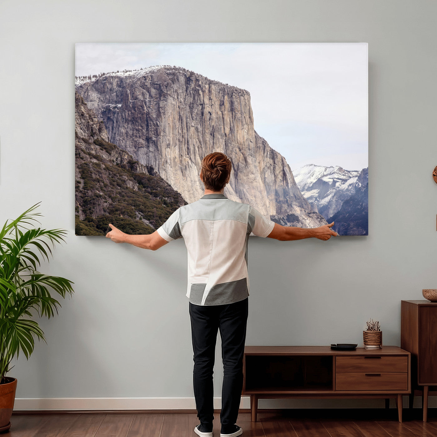 74506434-MGV-CV-36X24 - El Capitan Yosemite Mountain Wall Art – Yosemite Cliff Canvas Print, Rugged Terrain and Timeless Wilderness Decor for Office, Living Room or Cabin