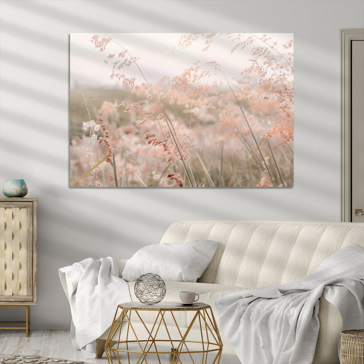 Pastel Grasses Wall Art Canvas Print