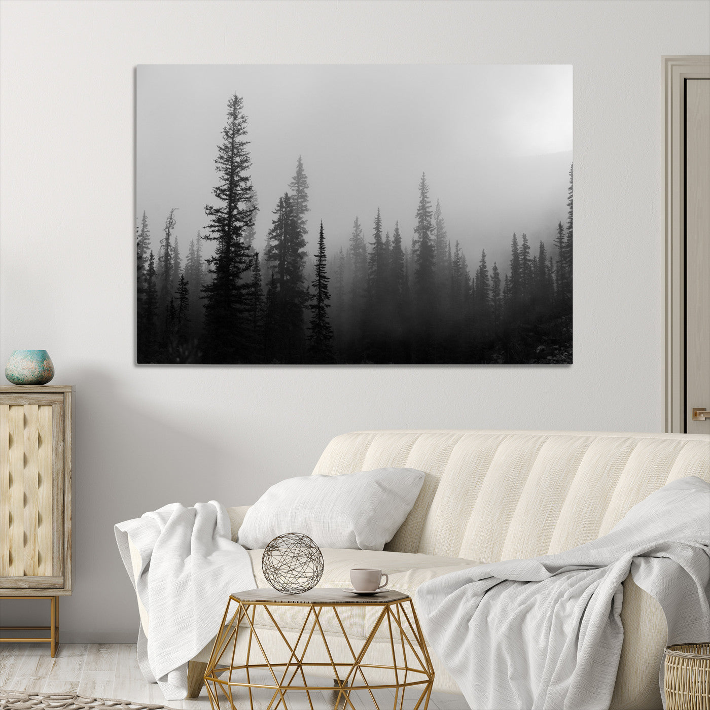Misty Pines Wall Art Canvas Print - Perfect Rustic Decor