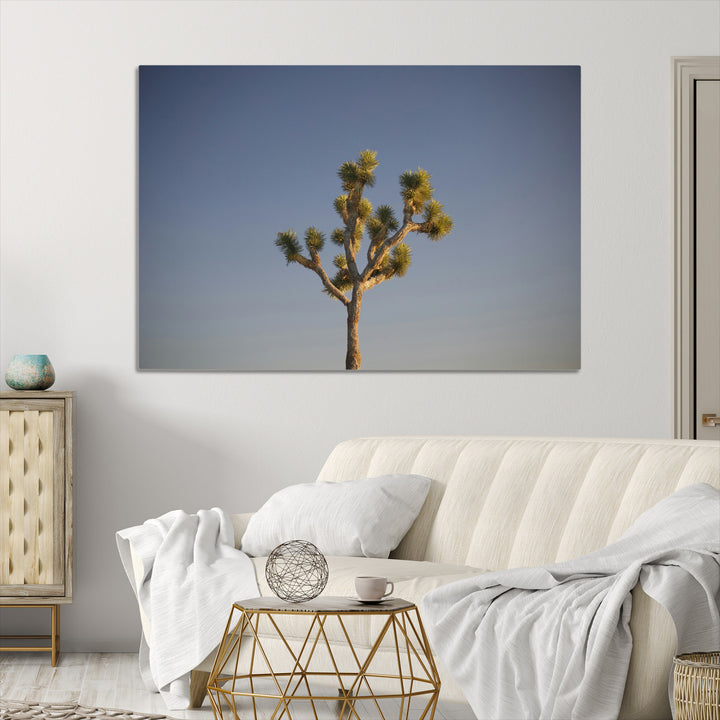 Joshua Tree Art Wall Art Canvas Print, Framed Desert Landscape Art Picture Print, Southwestern Nature Perfect Southwestern Boho Decor