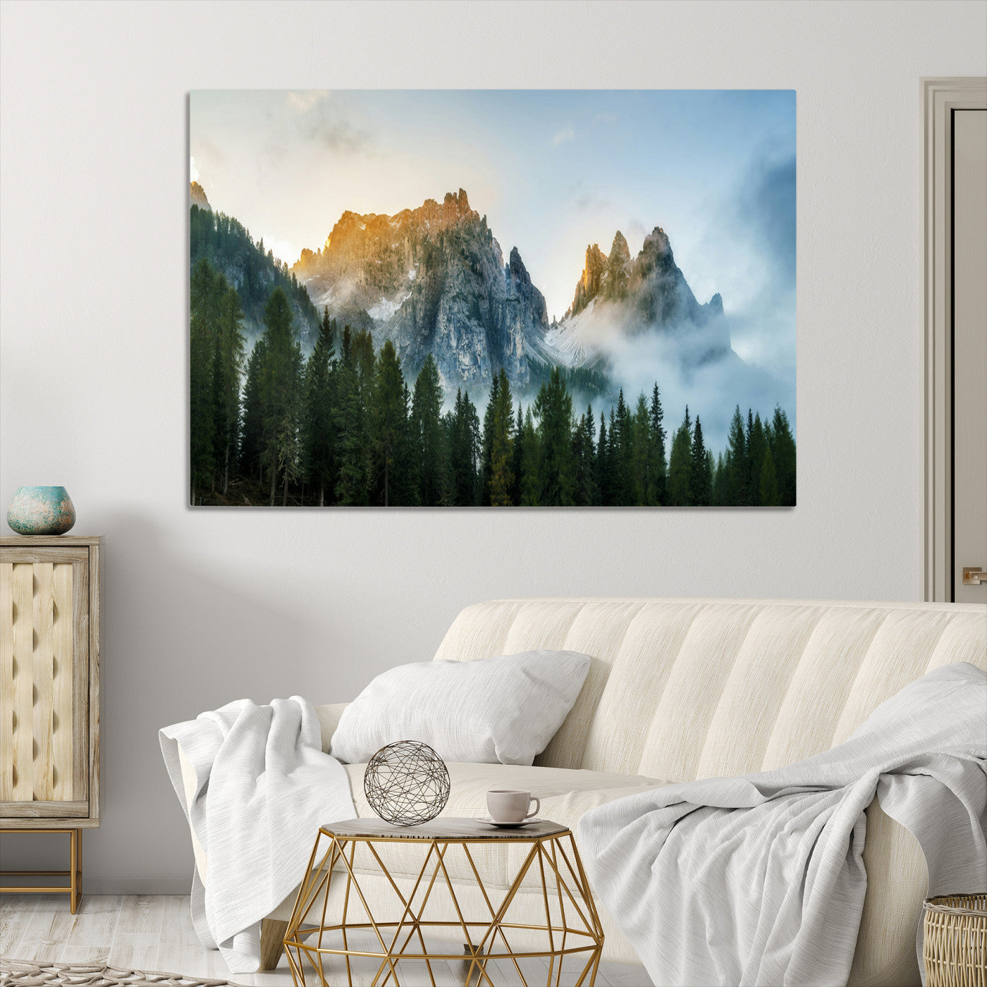 Wilderness Wall Art - Framed Nature Landscape Decor, Mountain Wall Art Canvas Print, Framed Nature Landscape Decor Art