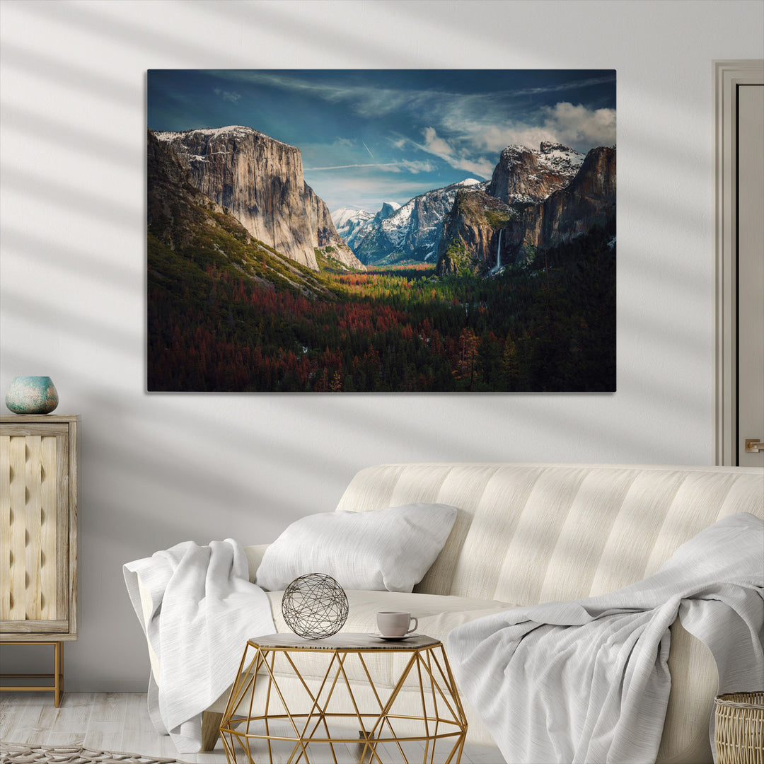 Yosemite National Park Canvas Print, Mountain Landscape Print, Framed El Capitan Art Print, Large Scenic Nature Printing