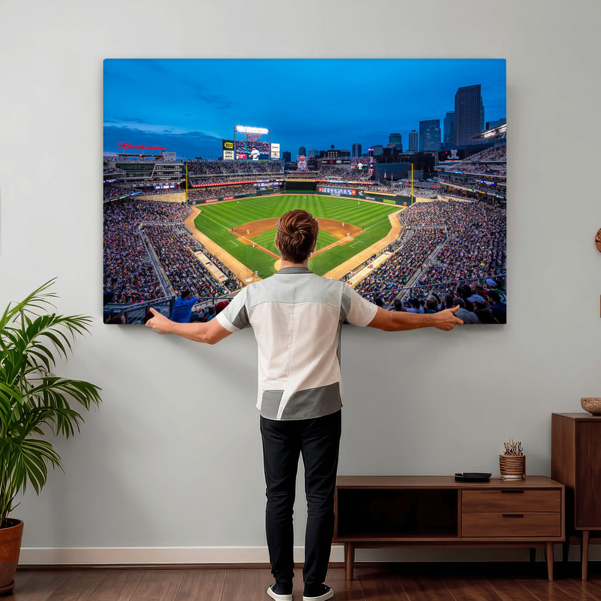 77273035-MGV-CV-36X24 - Target Field Stadium Wall Art Canvas Print, Minnesota Twins