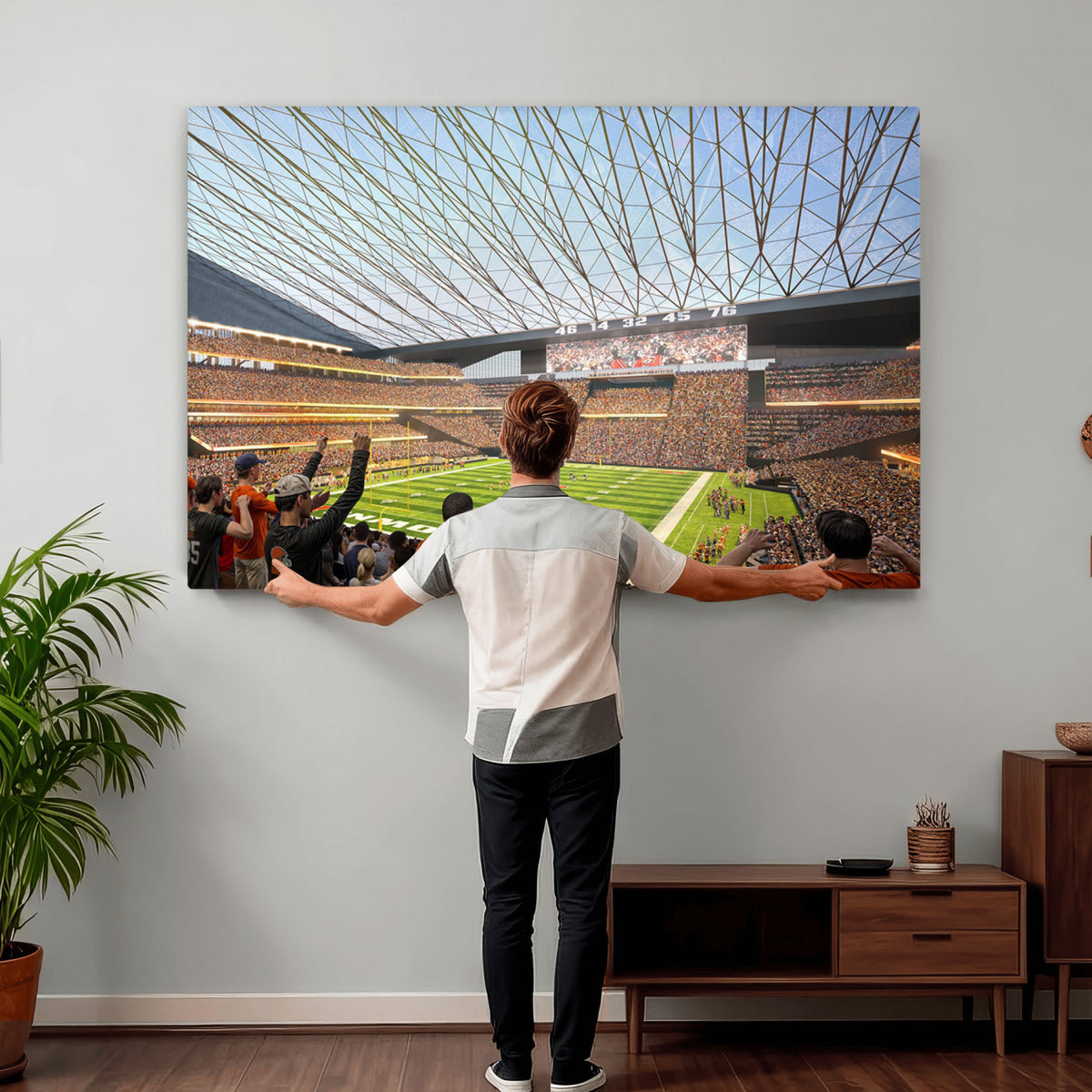 81960112-MGV-CV-36X24 - Cleveland Browns Stadium Wall Art Canvas Print