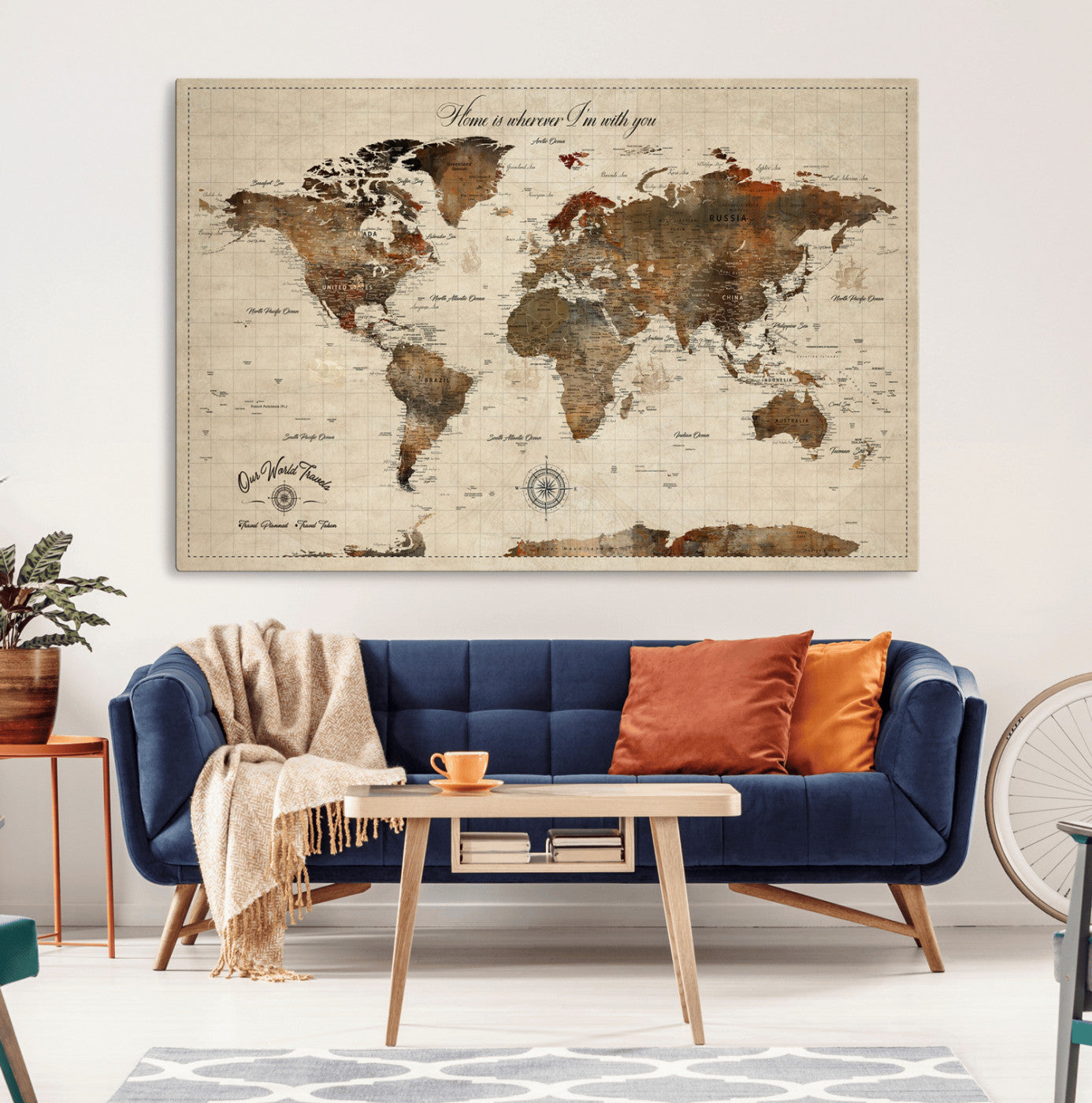 Rehber01-MGV-CV-36X24-Winter Forest Wall Art Canvas Print – Framed Snowy Ski Lift Landscape Artwork with Peaceful Winter Scene for Home, Office Decor