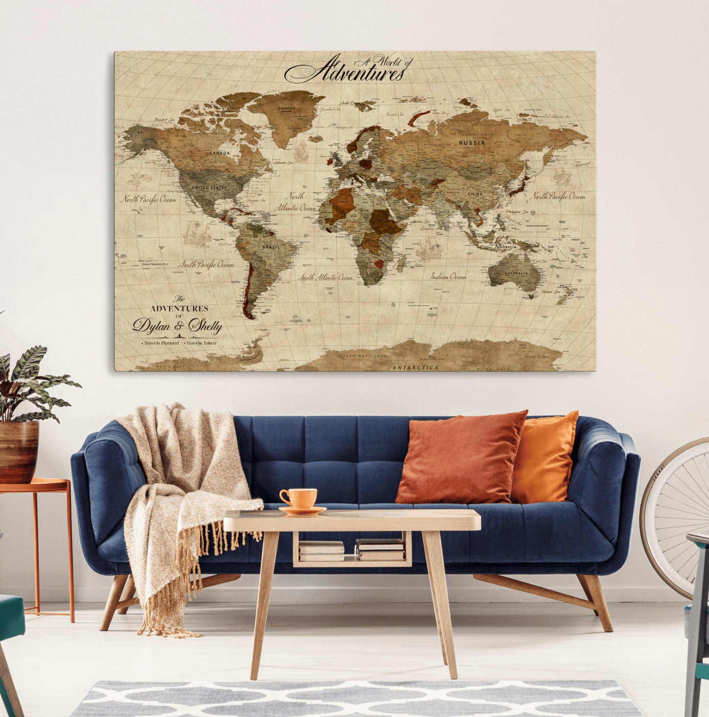 86359095-MGV-CV-36X24-Bison Wall Art Canvas Print, Buffalo Canvas Print Print, Framed American Bison Decor Art Print, Large Frontier Style Printing Perfect