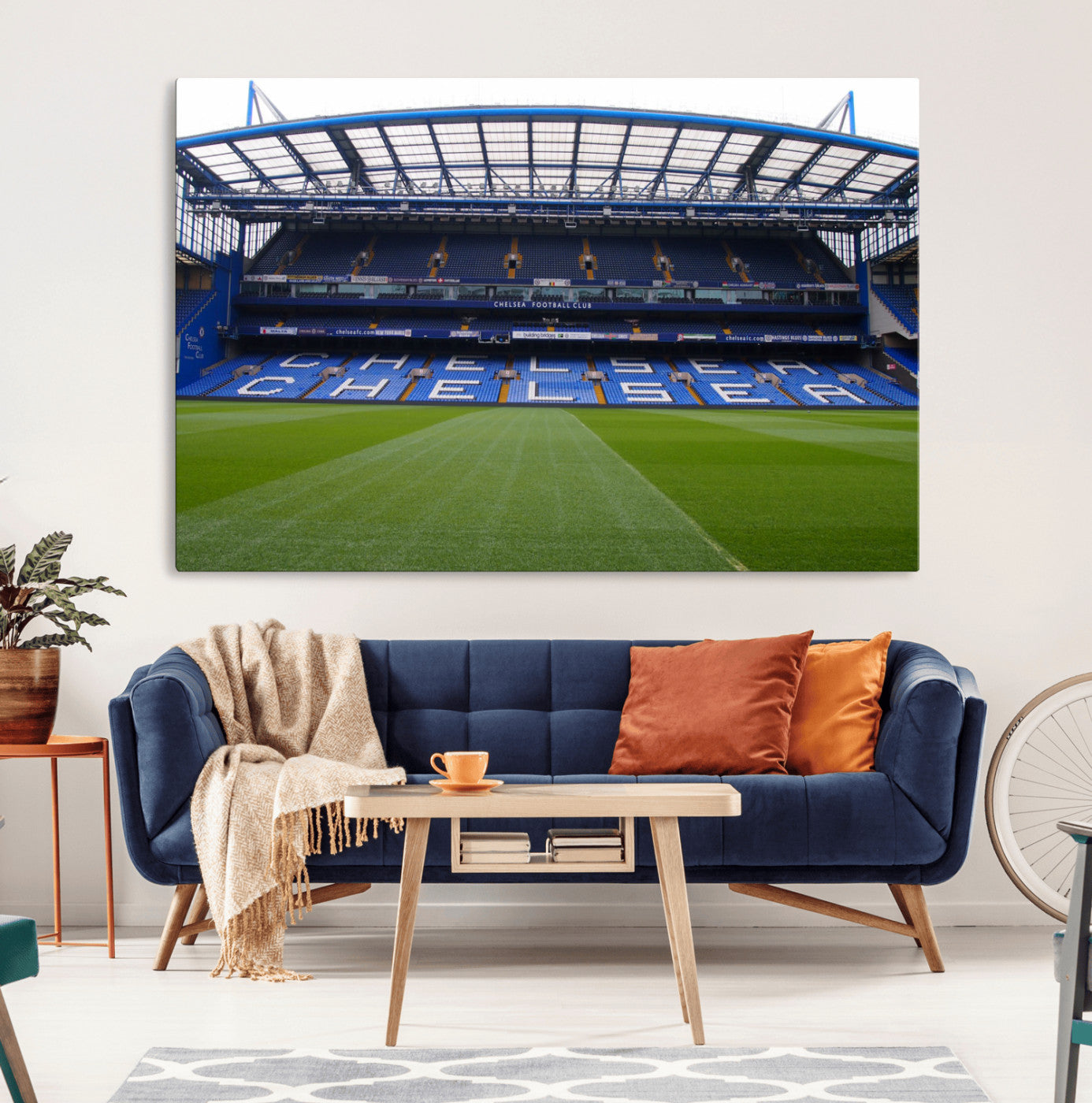 38616413CHELSA-MGV-CV-36X24-Stamford Bridge Chelsea Football Stadium Canvas Wall Art Print – Immersive Stadium Experience for