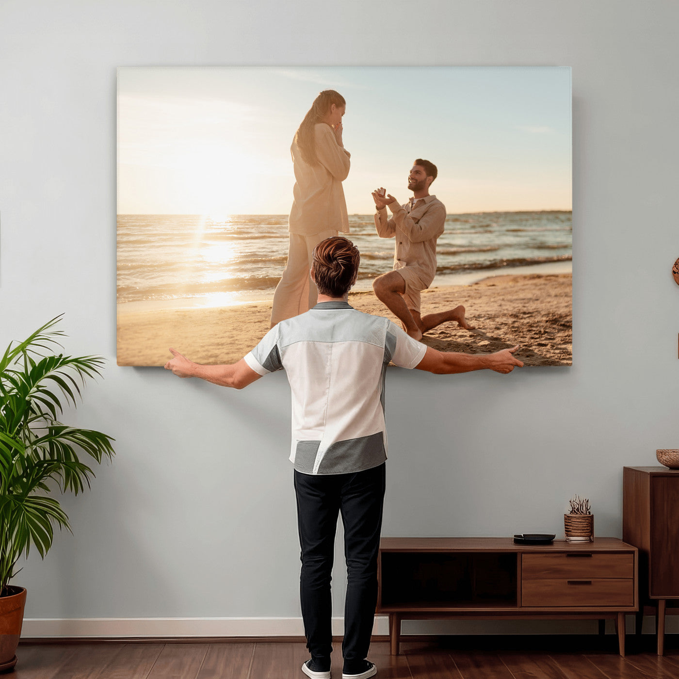 91913900-MGV-CV-36X24 - Custom Photo with Framed Canvas Wall Art Canvas Print Personalized Picture Print Framed Wall Art Digitally Printed Photo