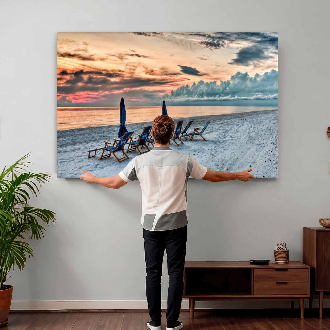 17237006-MGV-CV-36X24 - Serene Gulf Solitude Wall Art Canvas Print