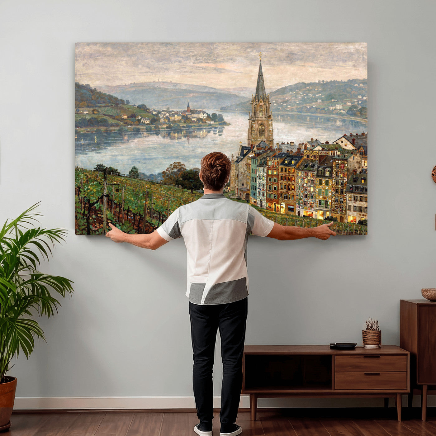 62626662-MGV-CV-36X24 - Mosel City Mosel River by Nicolai Astudin Wall Art Canvas Print