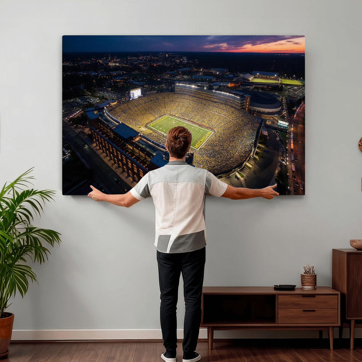 61127284-MGV-CV-36X24 - Stadium Wall Art Canvas Print