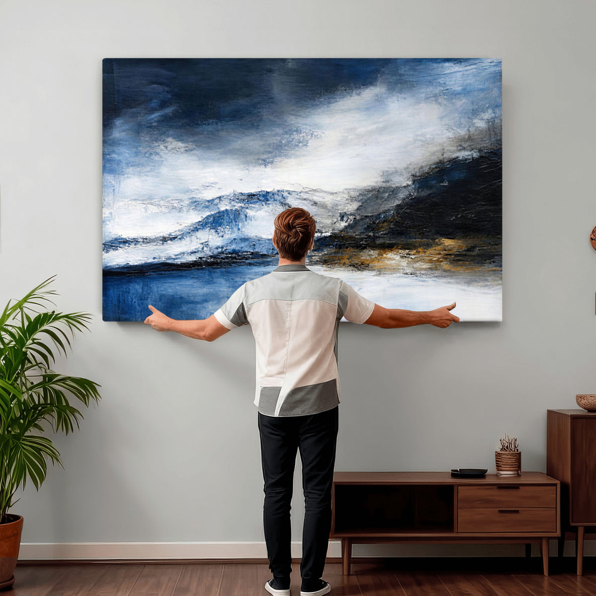 48142030SS-_Poster-30x20 - Extra Large Abstract Wall Art Canvas Print