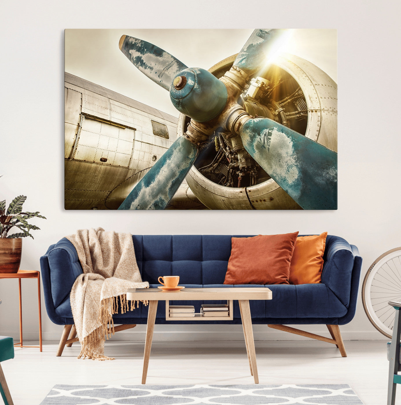 14106-MGV-CV-36X24-Vintage Airplane Canvas Print