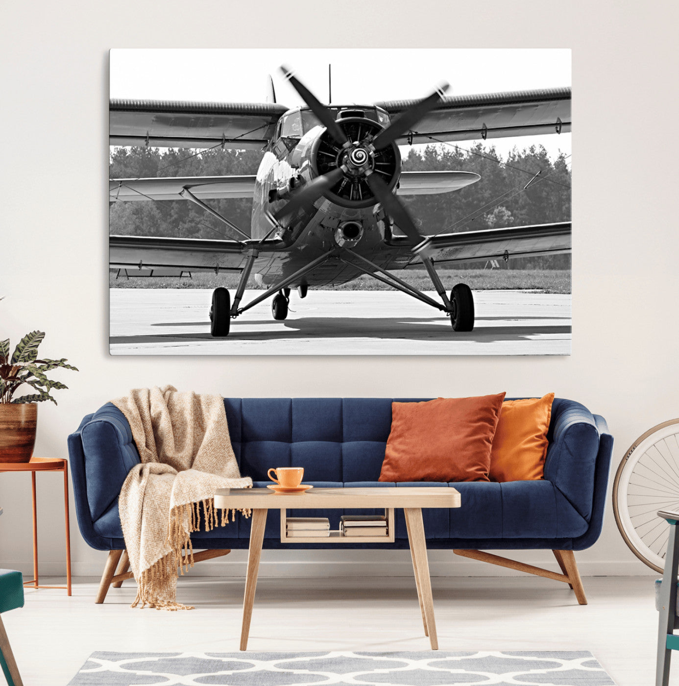 MGV-CV-36X24 - Wall Art Old War Plane Canvas Print