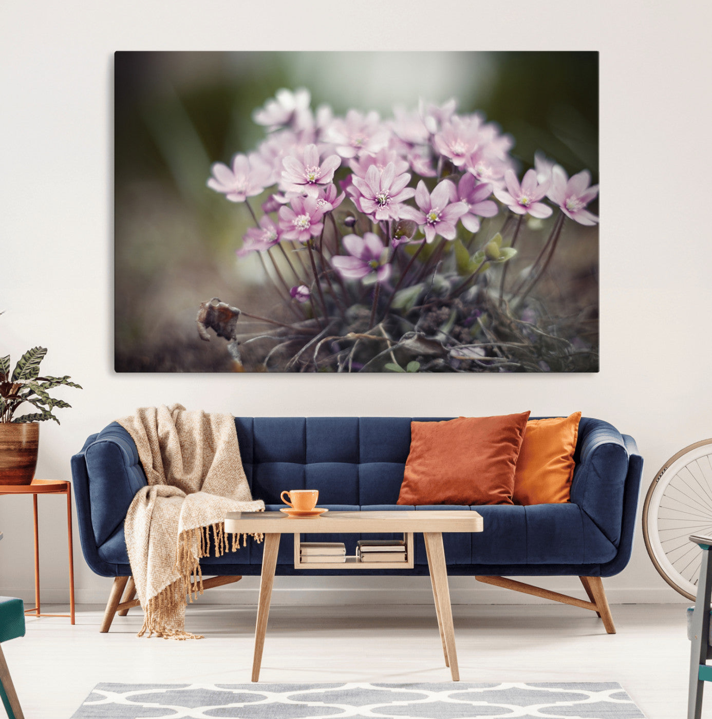 -Pink Wild Flower Canvas Print