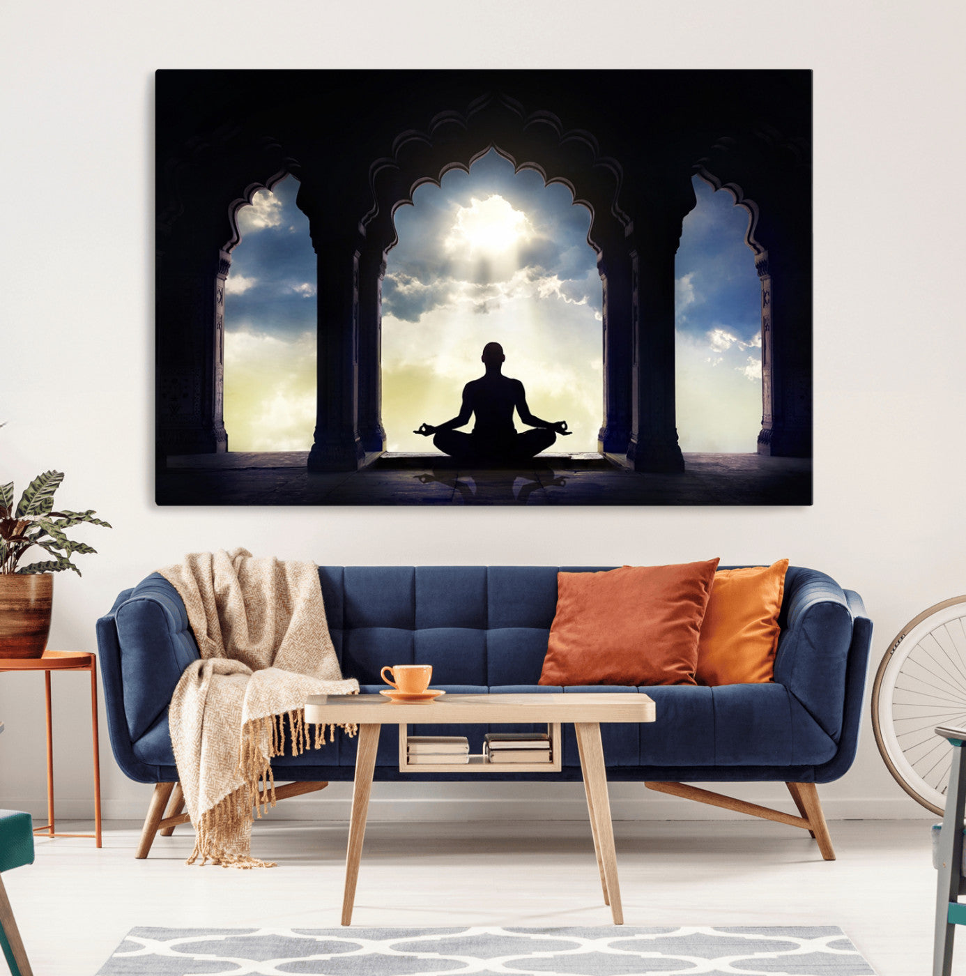 -Women and Yoga Wall Art Canvas Print