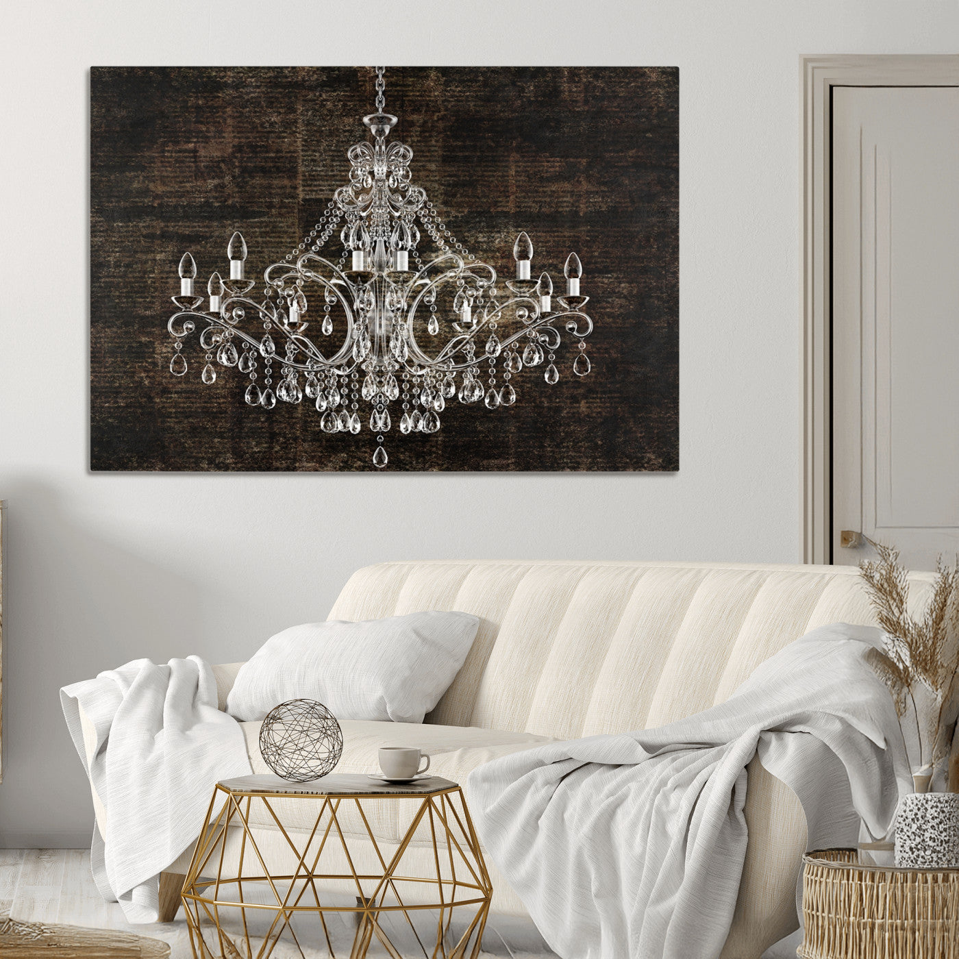 69434-MGV-CV-36X24-Rustic Chandelier Canvas Print