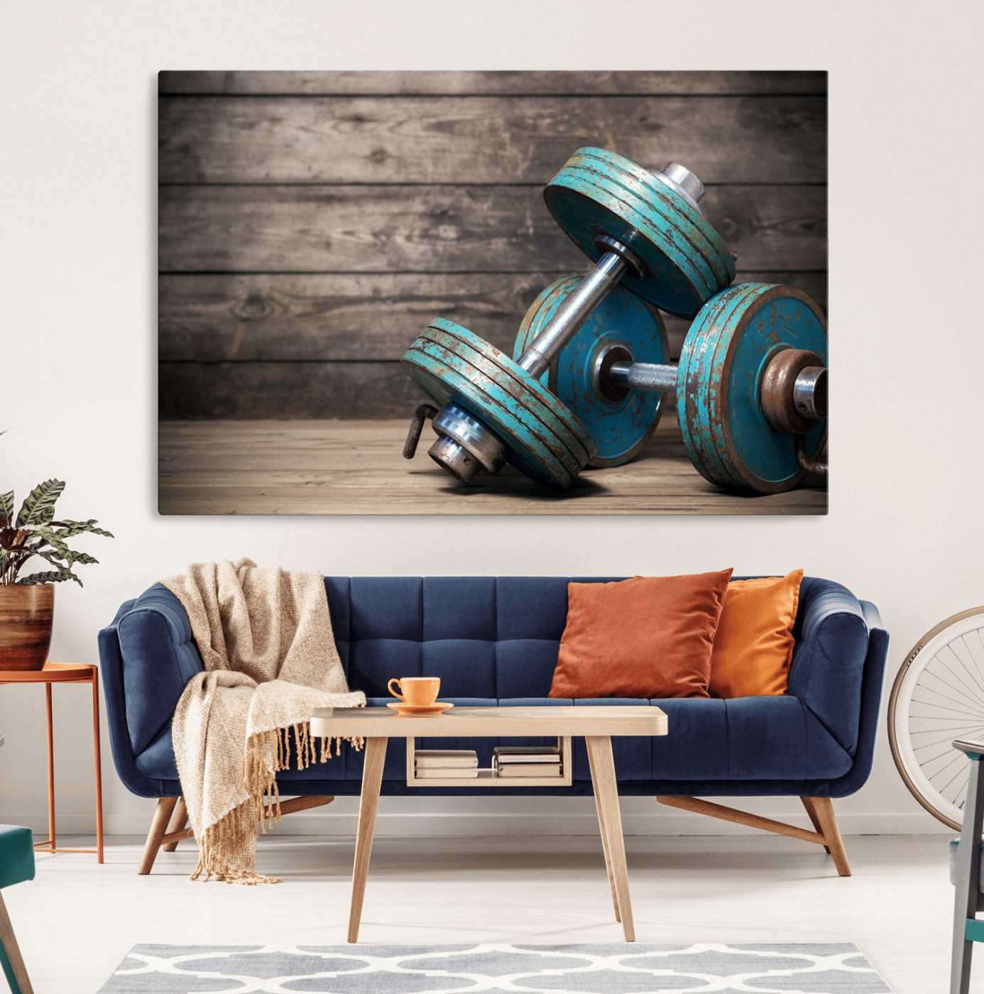 MGV-CV-36X24 - Dambell and Sport Wall Art Canvas Print