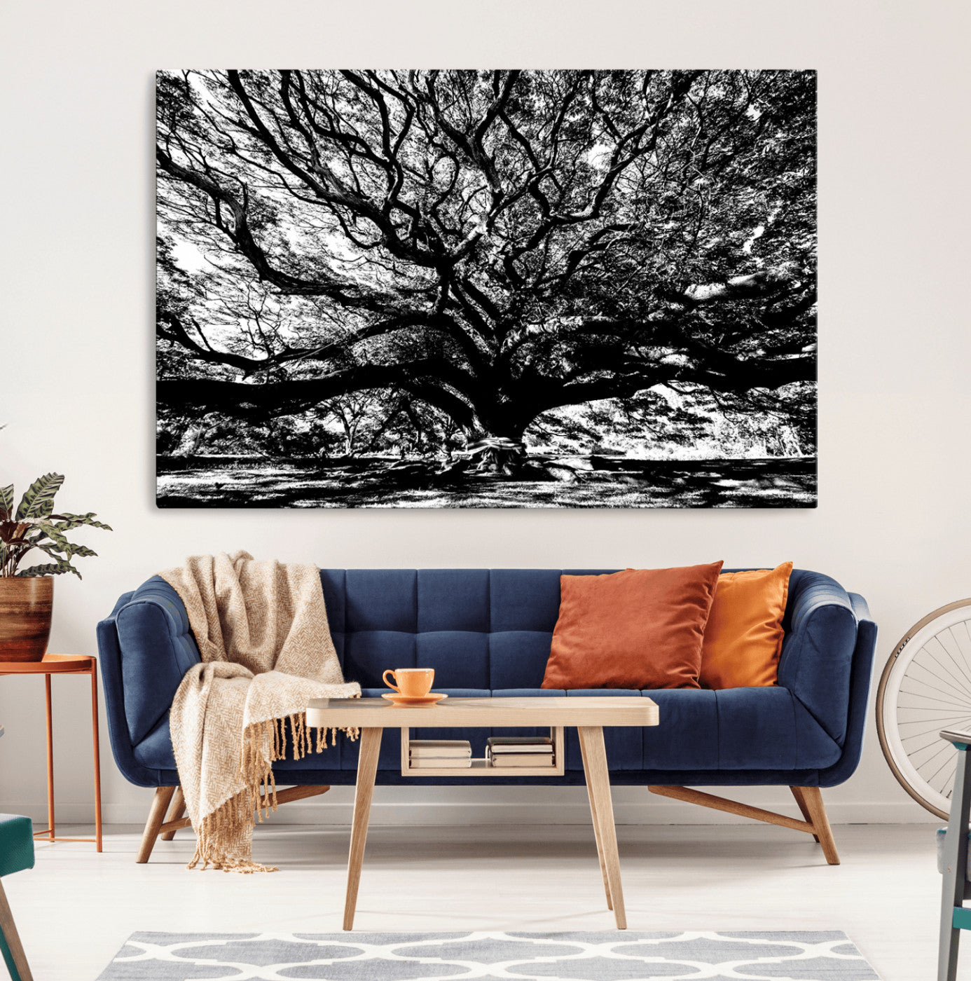 20836-MGV-CV-36X24-Mighty Angel Oak Wall Art | Angel Oak Tree Art Print