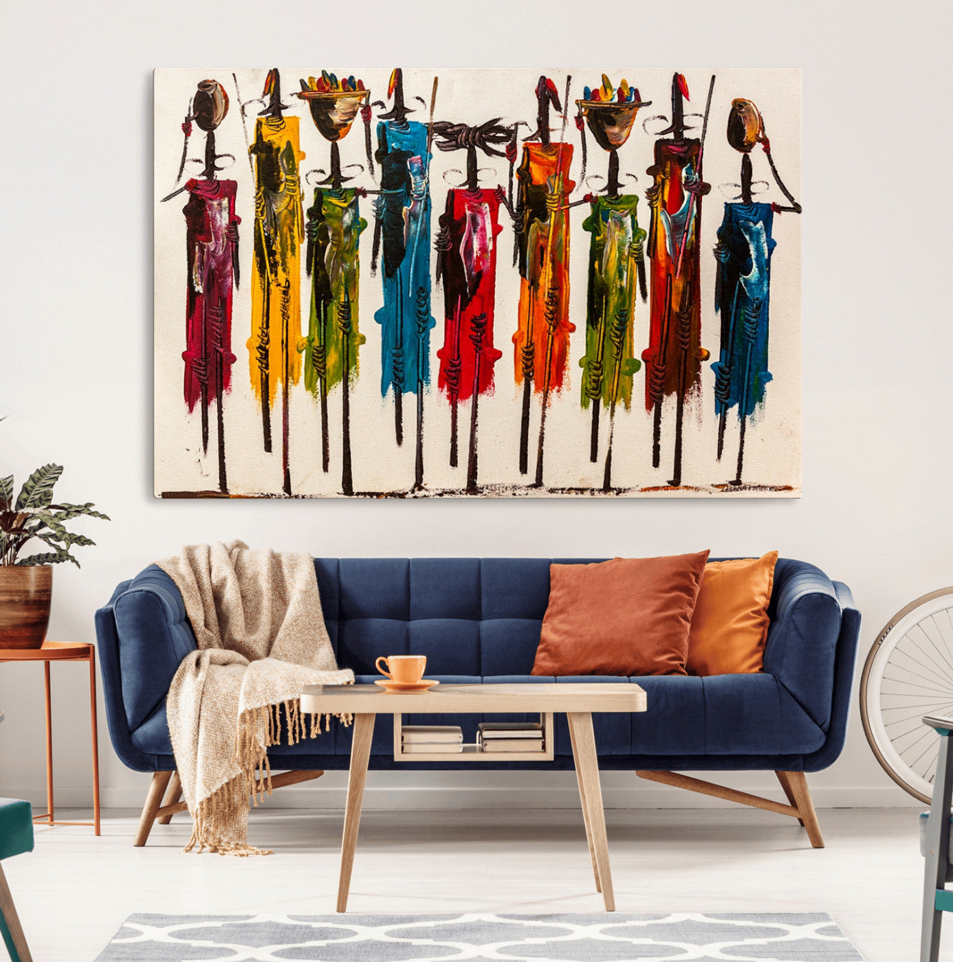 91926-MGV-CV-36X24-Abstract African Women Wall Art Canvas Print