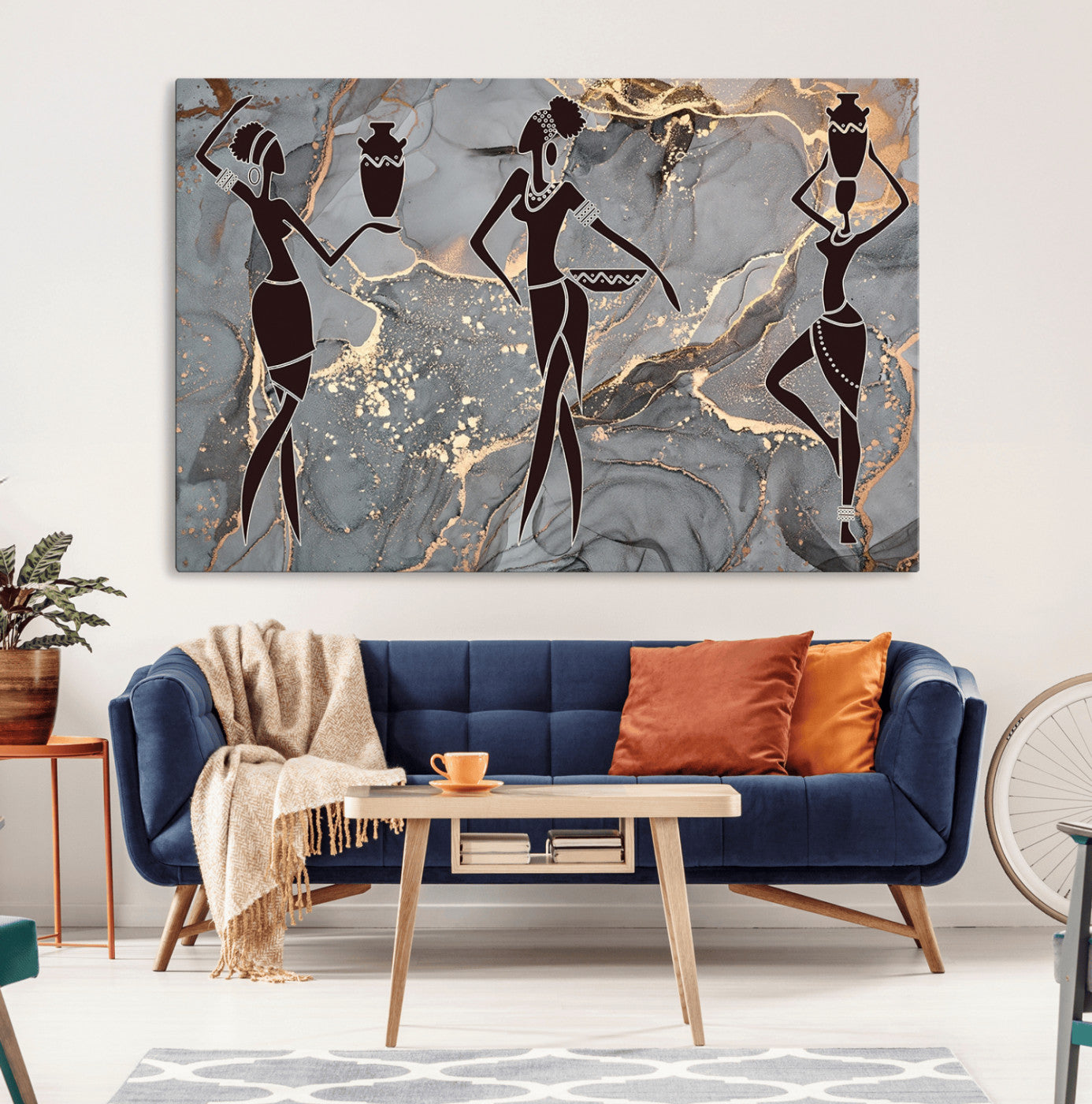 25097-MGV-CV-36X24-Abstract African Womens Art Canvas Print