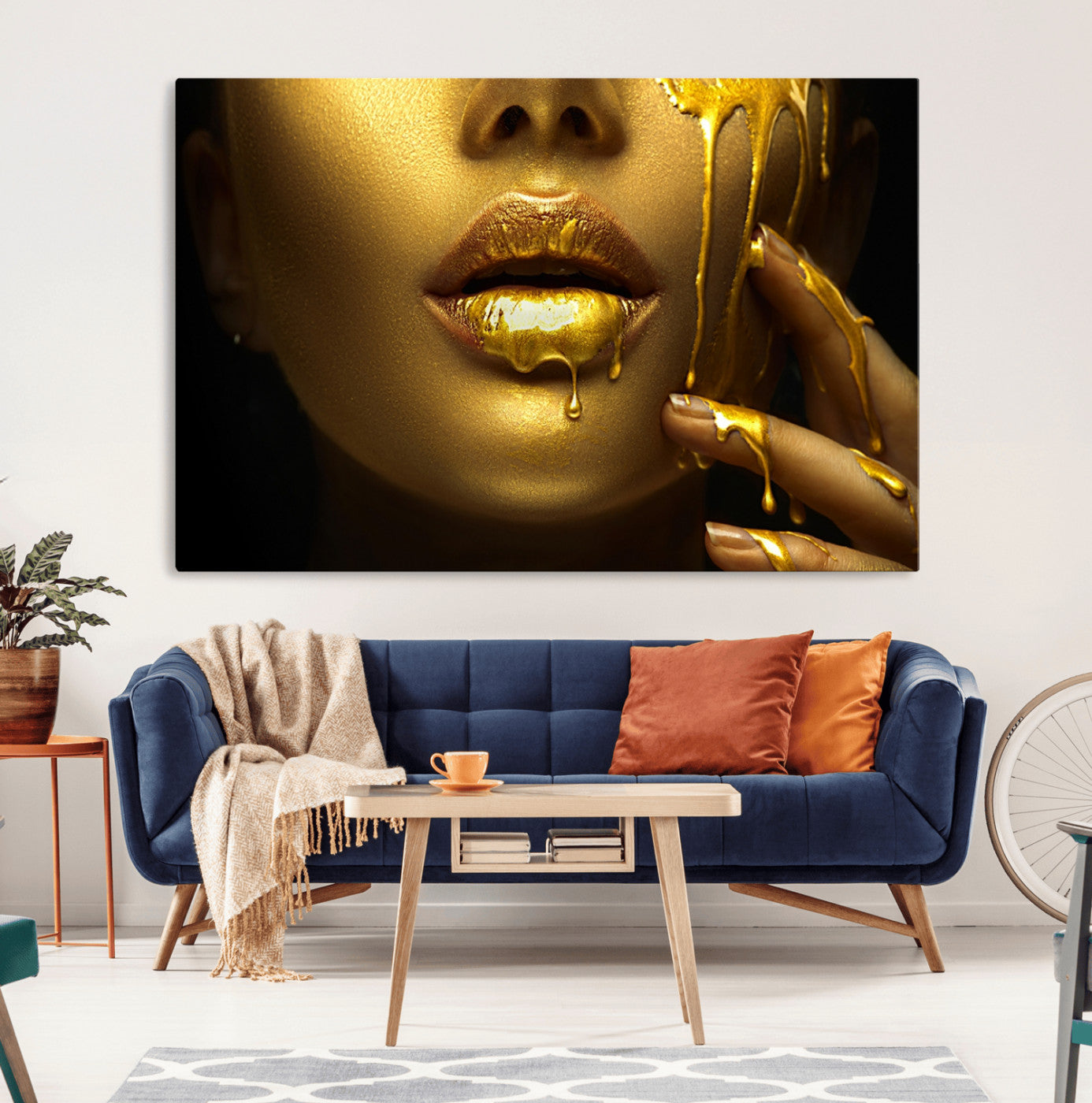 24252-MGV-CV-36X24-Gold and Women Wall Art Canvas Print