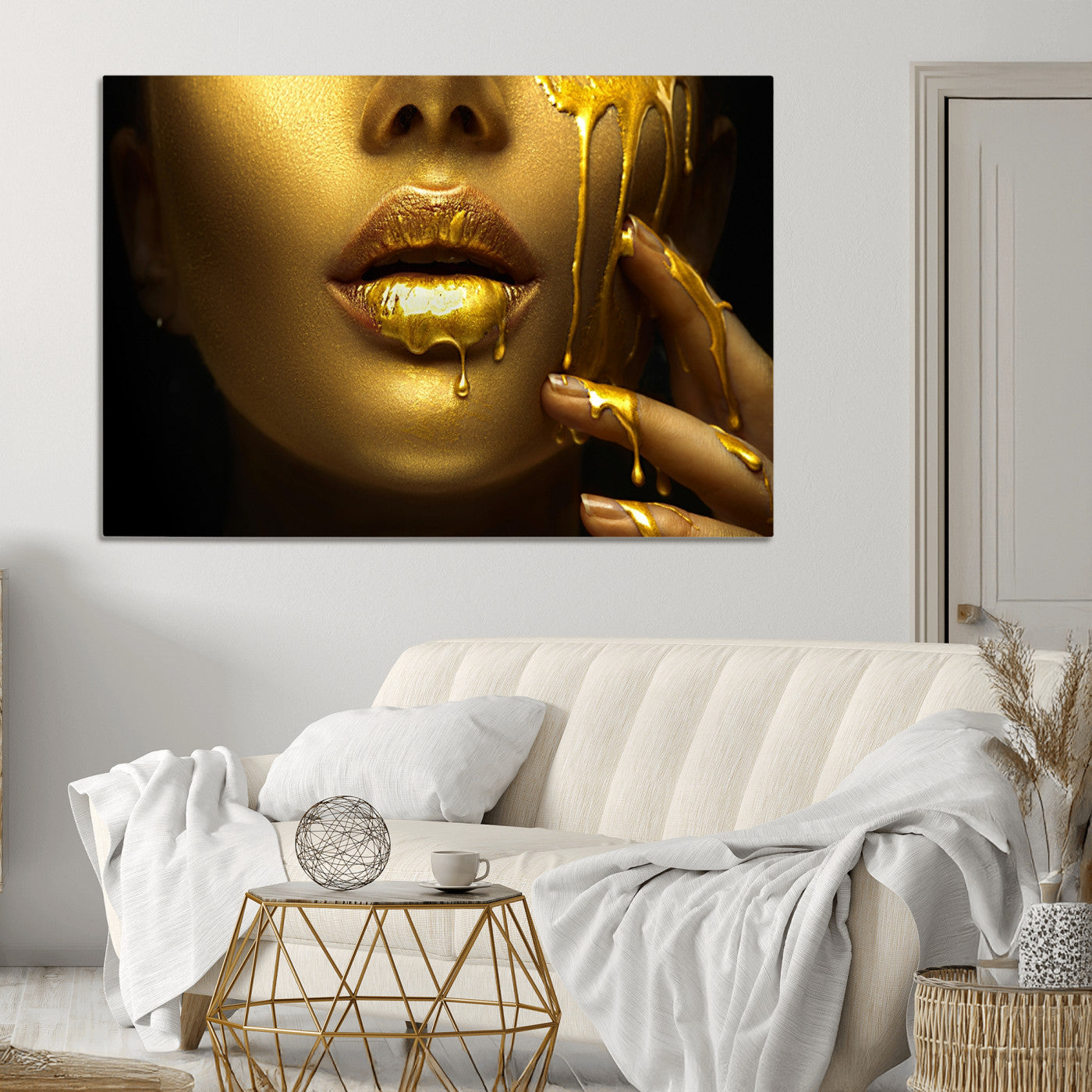 24252-MGV-CV-36X24-Gold and Women Wall Art Canvas Print