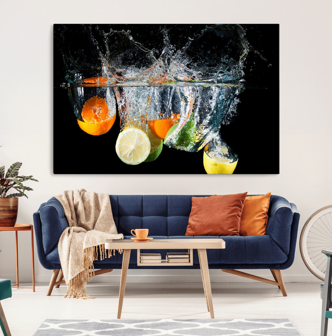MGV-CV-36X24 - Kitchen Wall Art, Kitchen Fruits Art Canvas Print