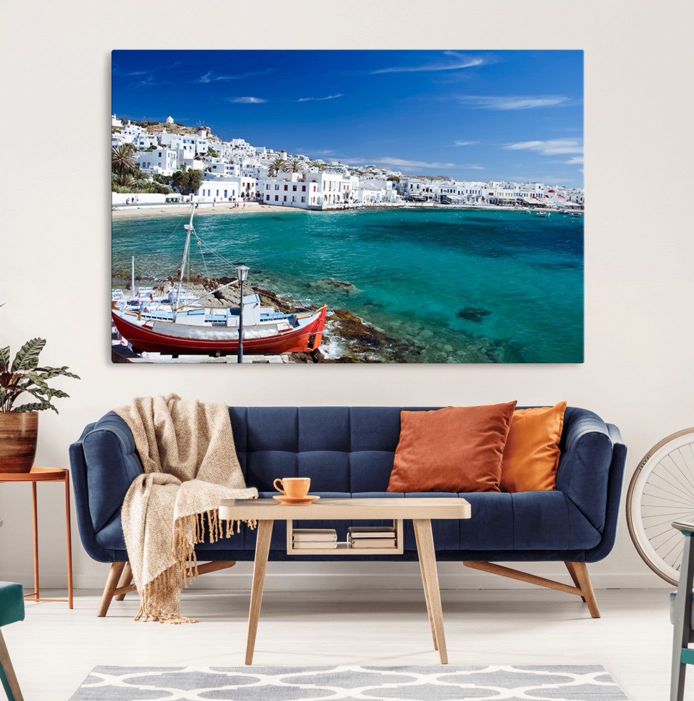 45428-MGV-CV-36X24-Santorini Wall Art Canvas Print