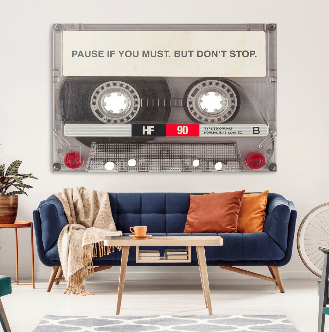 75360-MGV-CV-36X24-Music Cassette Iconic Wall Art Canvas Print