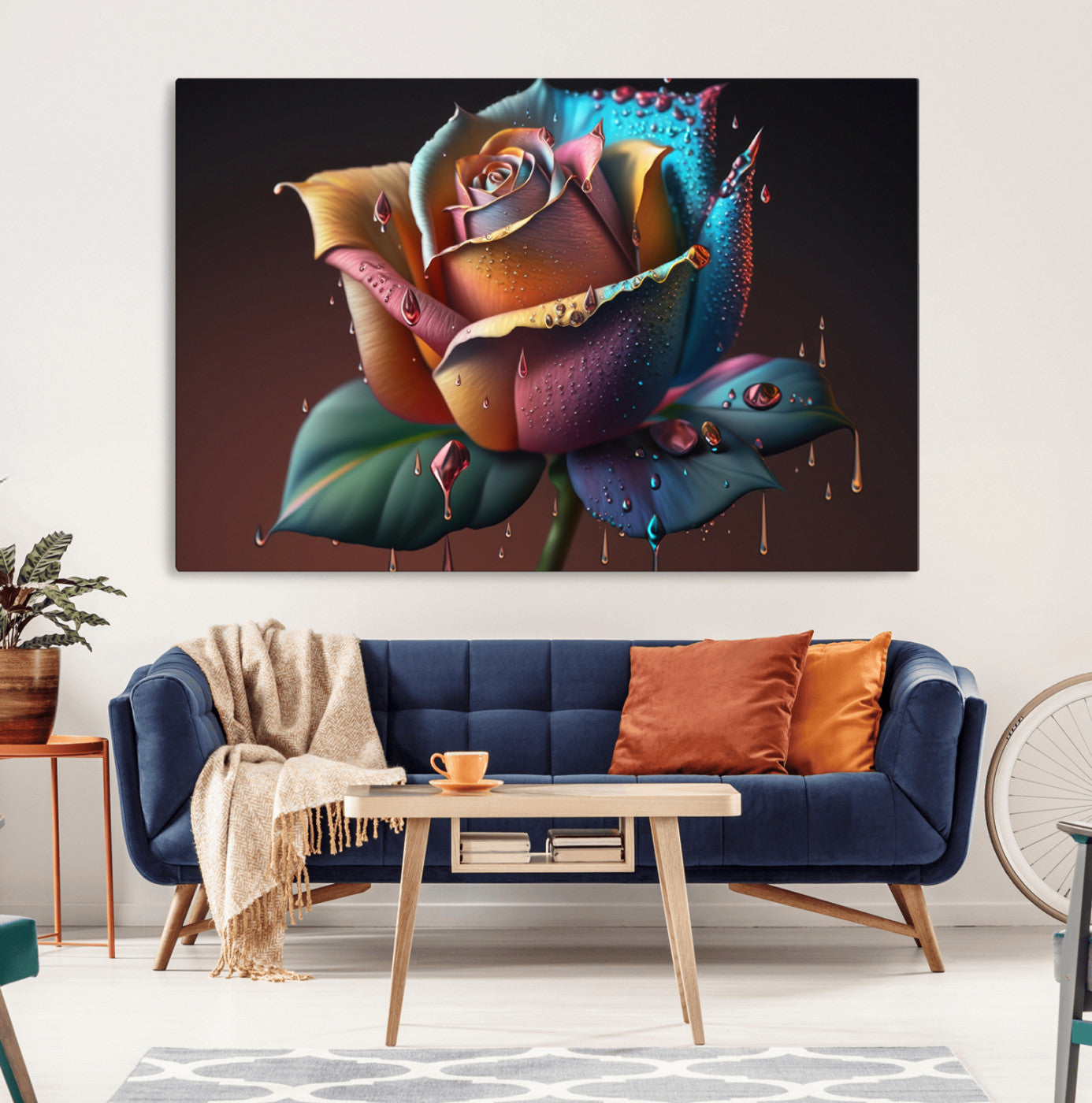 MGV-CV-36X24 - Abstract Rose Wall Art Canvas Print